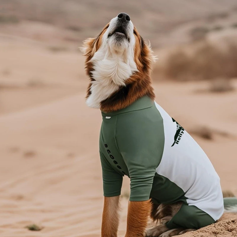 Green stretch suit — front fit
