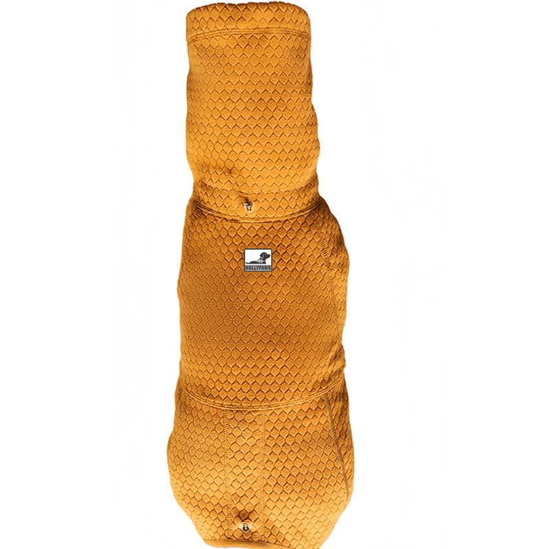 Orange fleece — full back view