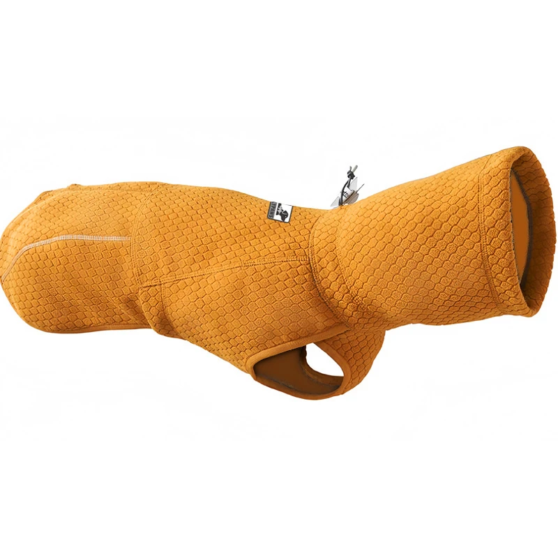 Orange fleece — side view