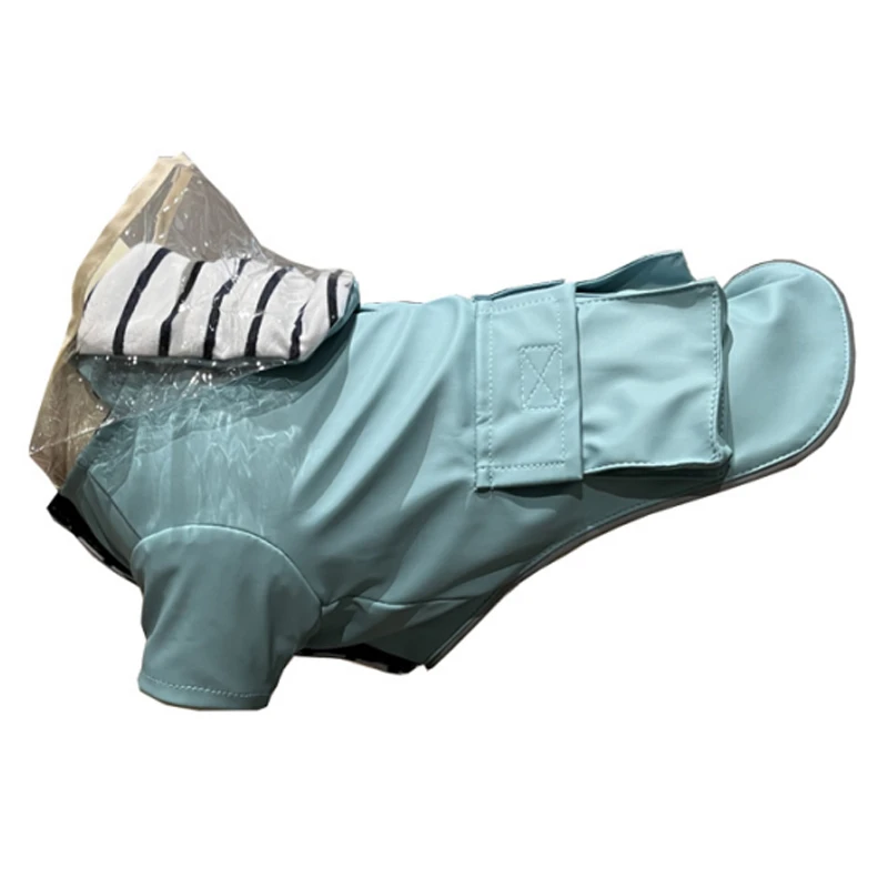 Contrast-Lined Dog Raincoat