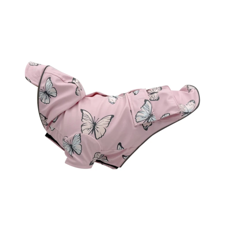 Butterfly-Print Dog Raincoat