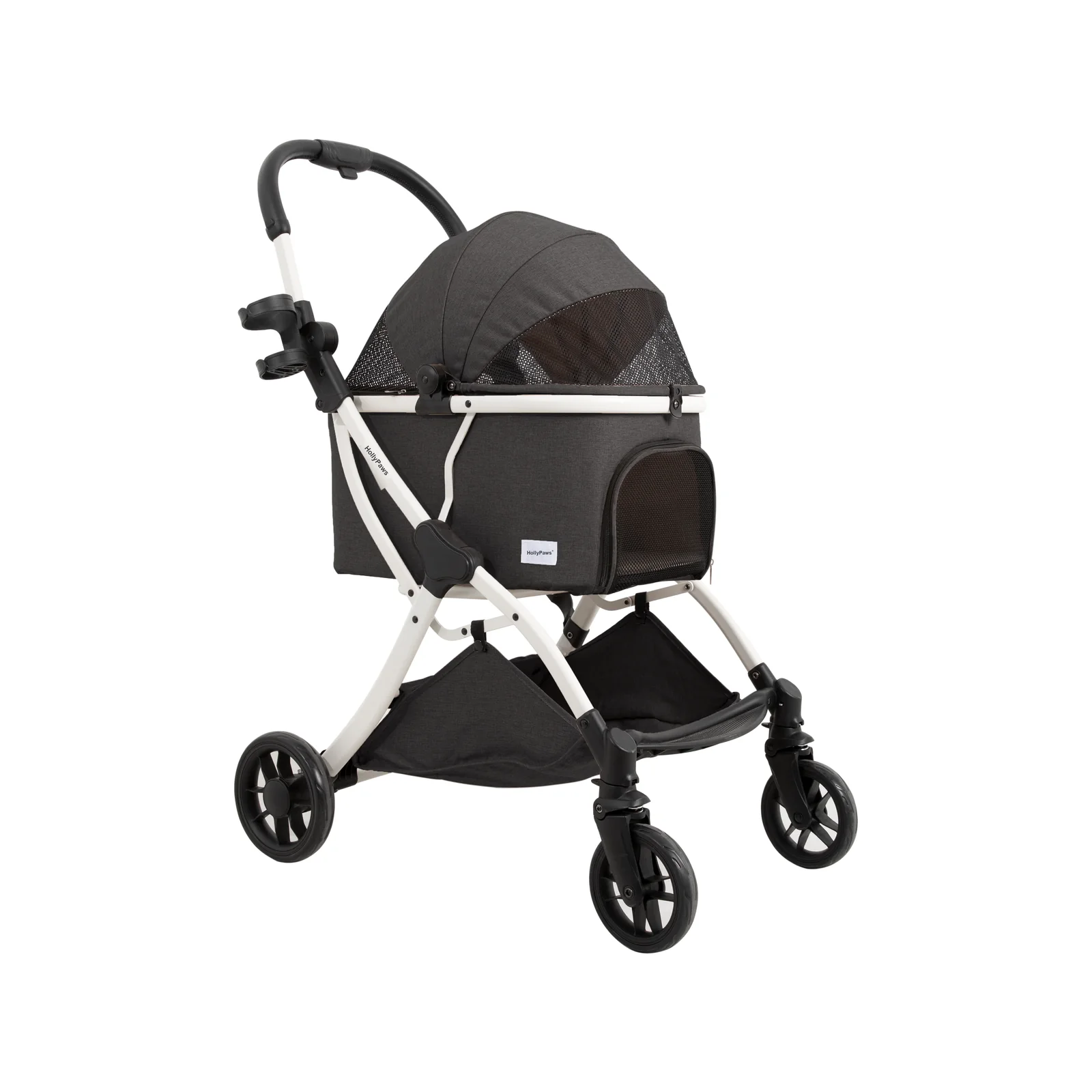 Graphite Black lightweight pet stroller in a clean product view