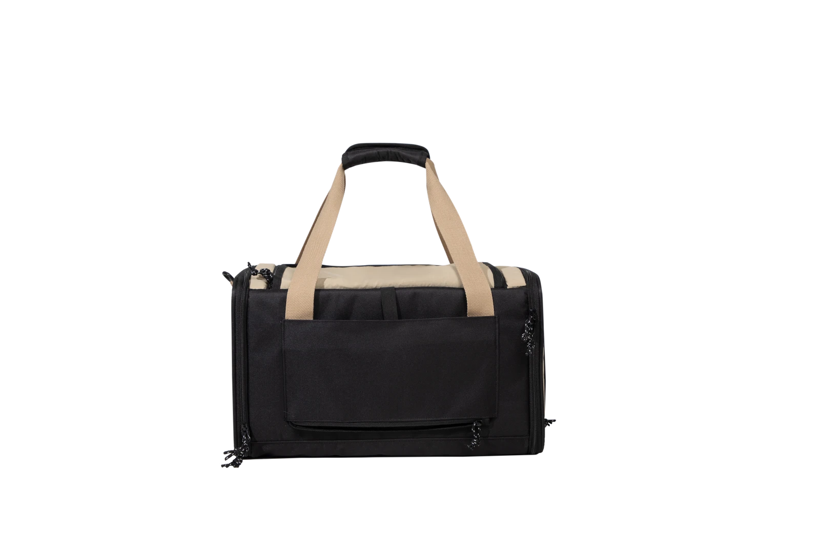 Standard pet tote rear panel and carry handles