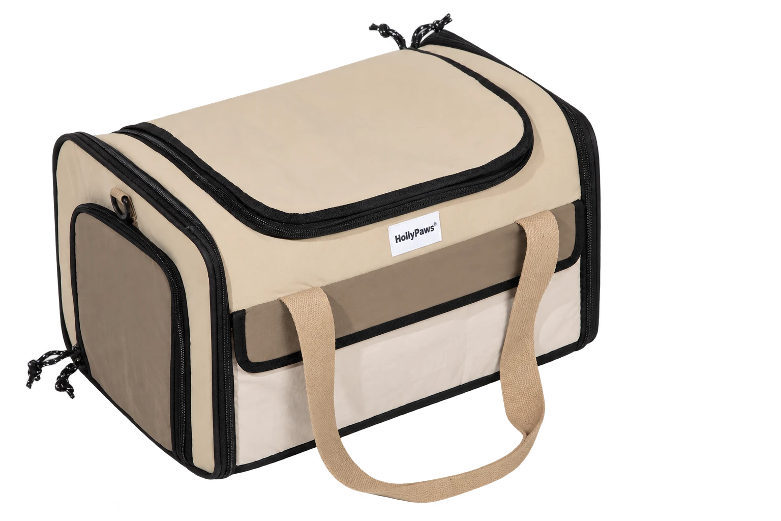 Top zip access with carry handles lowered
