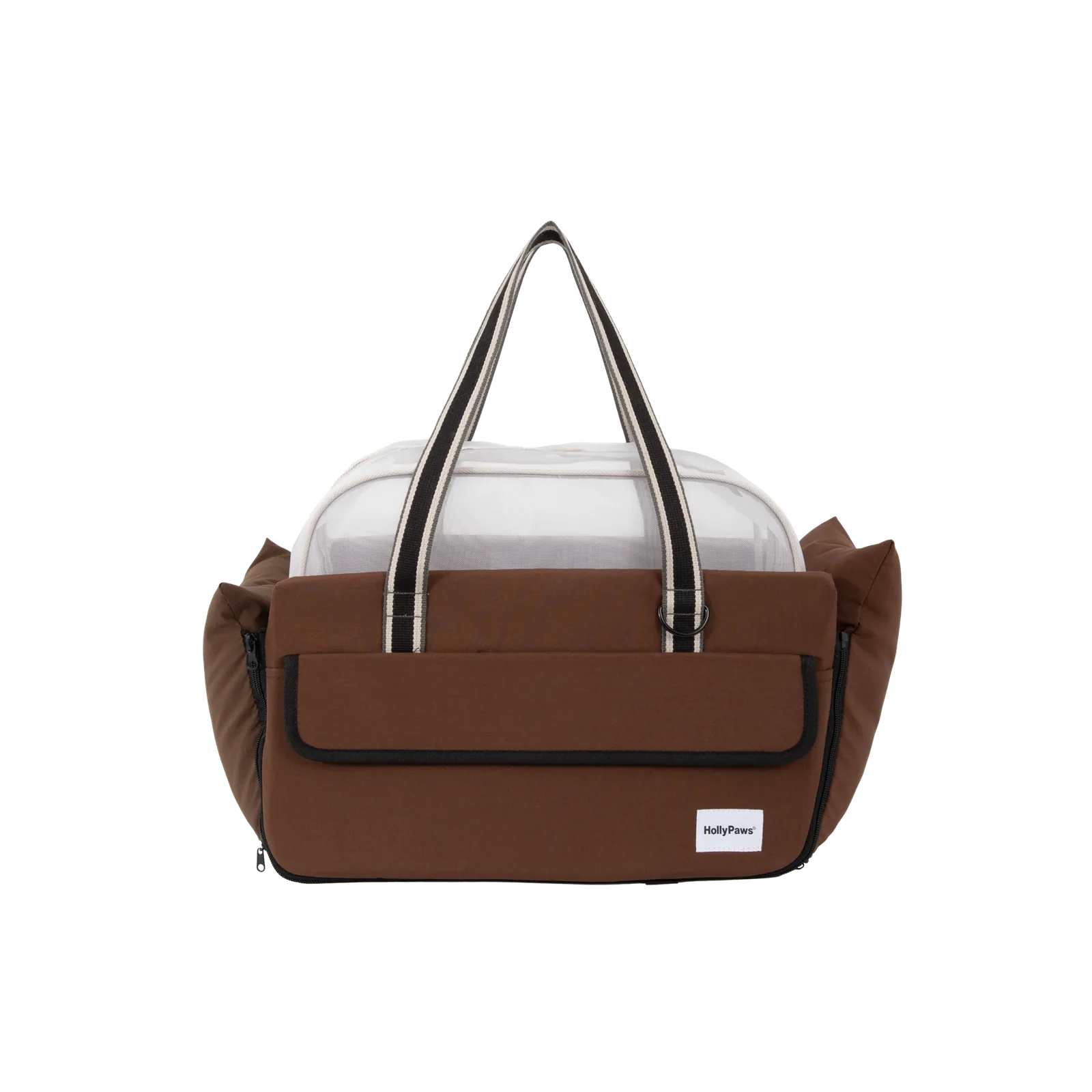 Nut Brown centre-console pet carrier in a clean product view