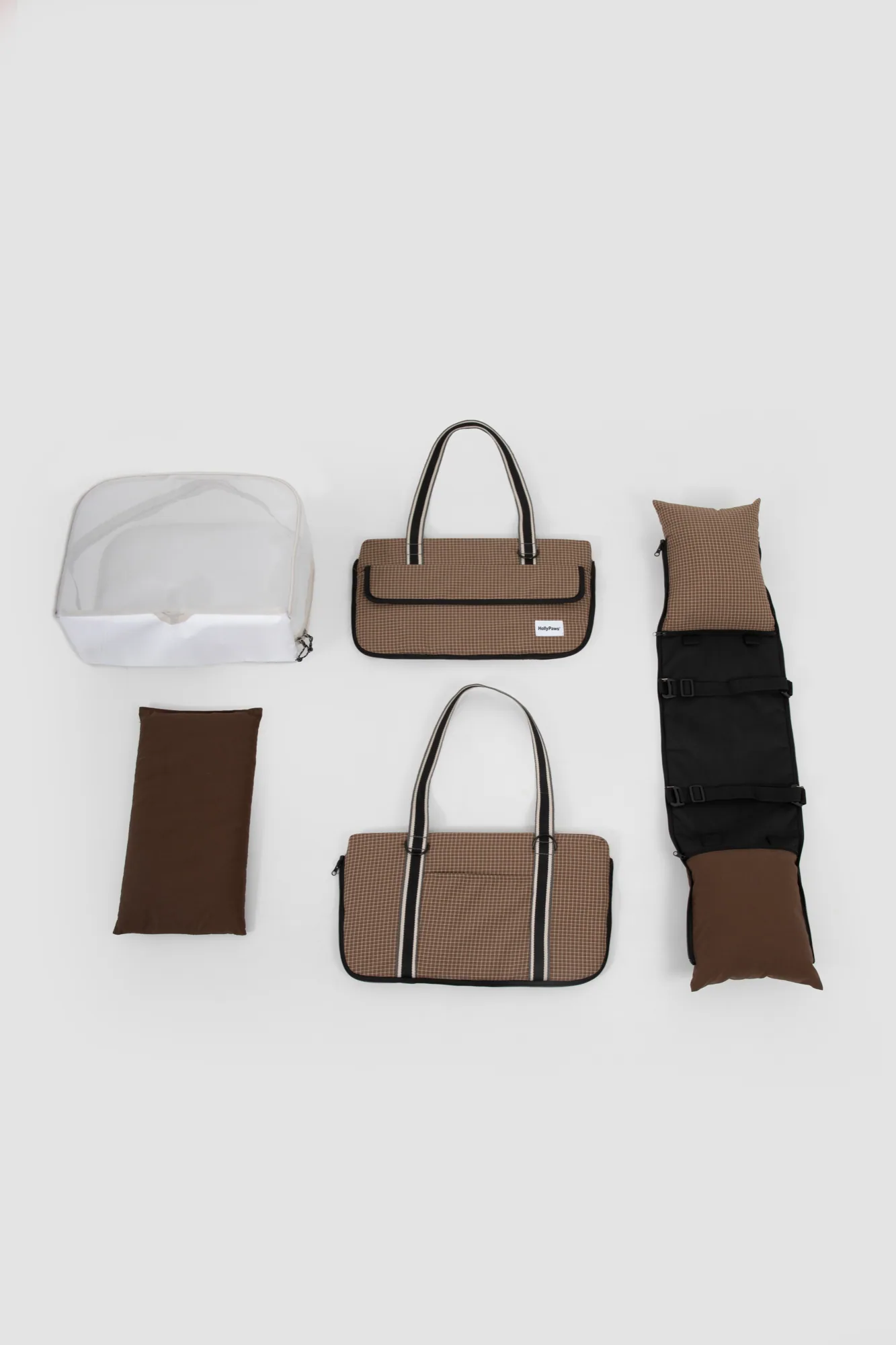 Removable padded components arranged for buyer review