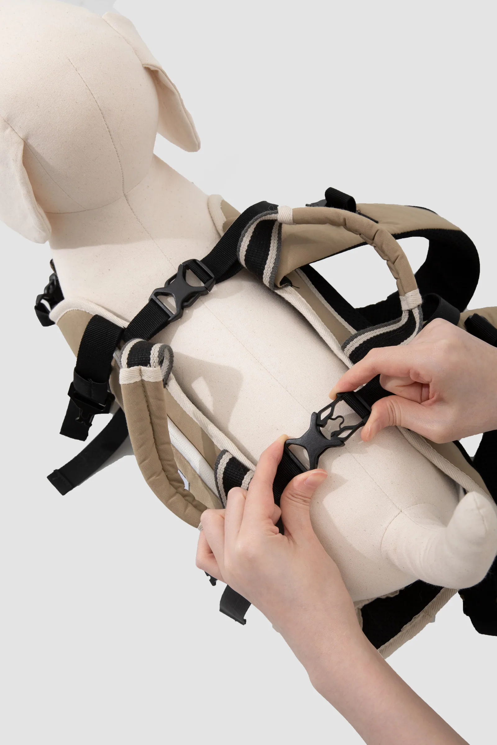 Body-support buckle adjustment demonstration