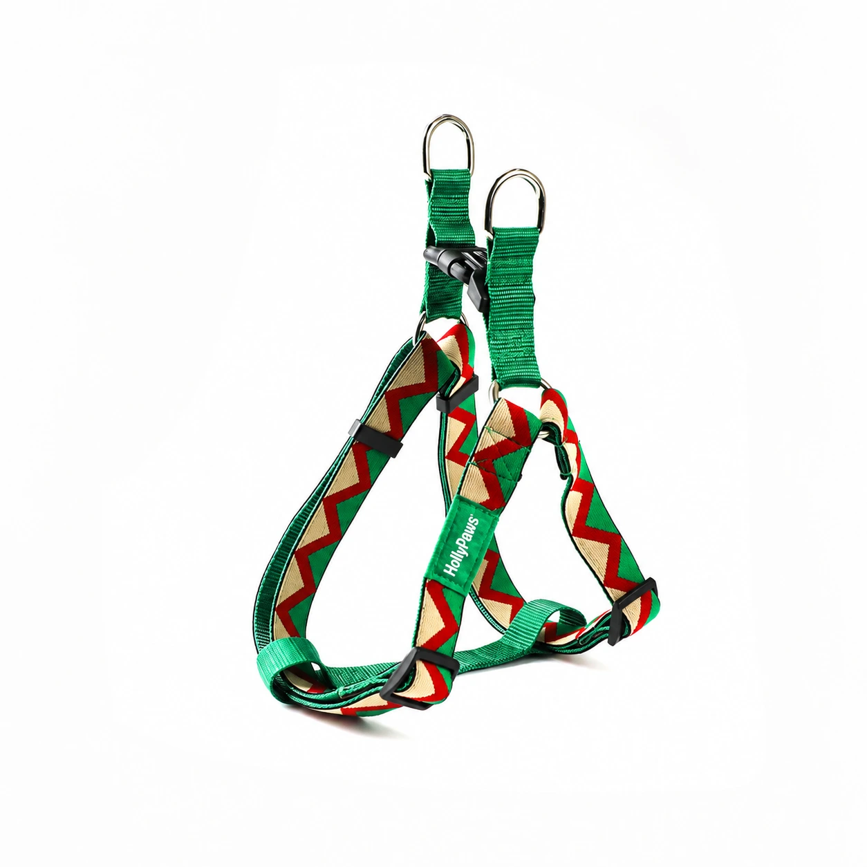 Complete green Y harness showing adjustment points and paired rings